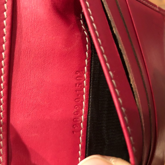 💰SOLD-Auth GUCCI RARE red studded monogram wallet - Picture 10 of 10